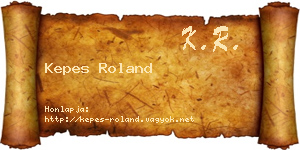 Kepes Roland névjegykártya