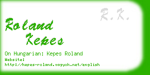 roland kepes business card